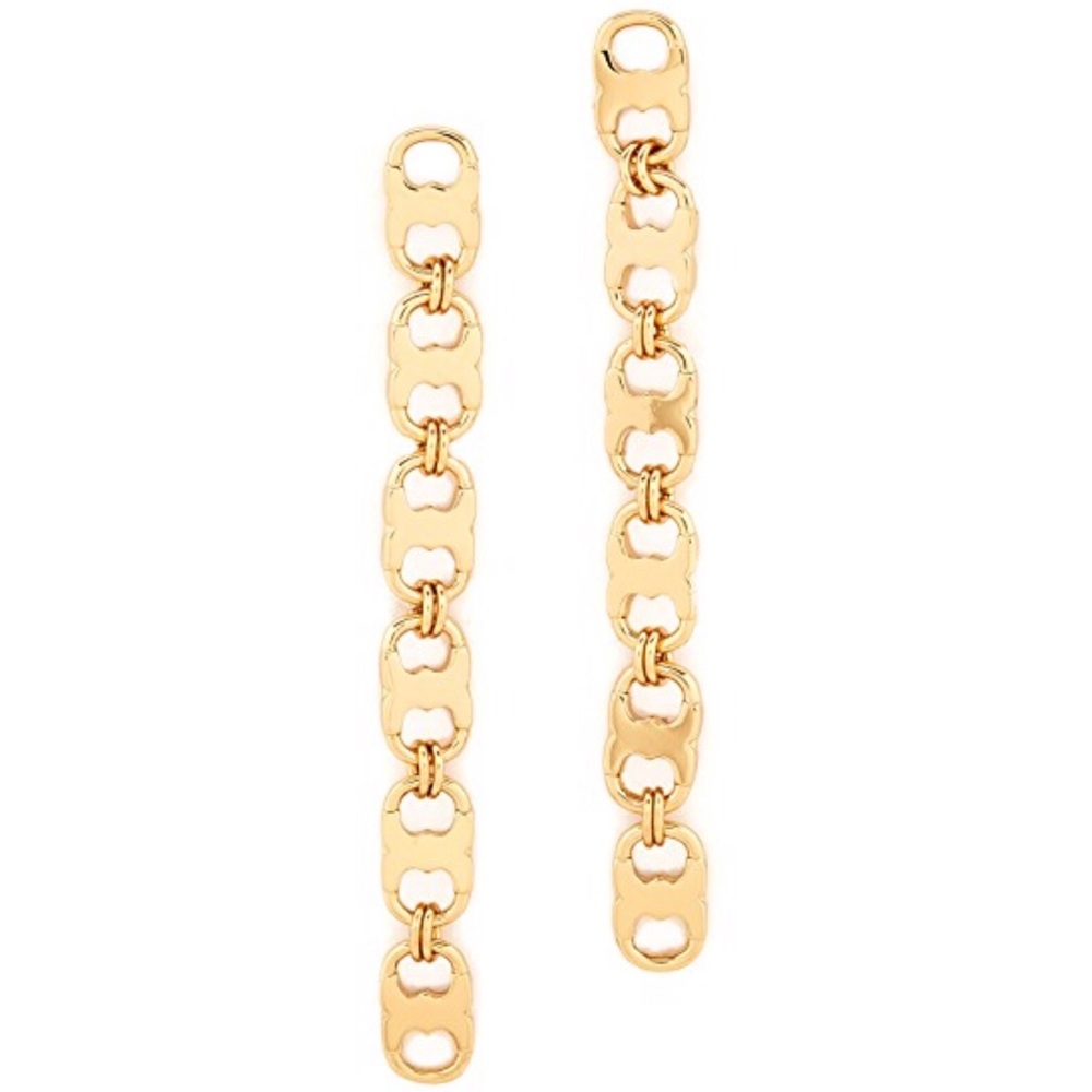Tory Burch Gold Logo Chain Earring